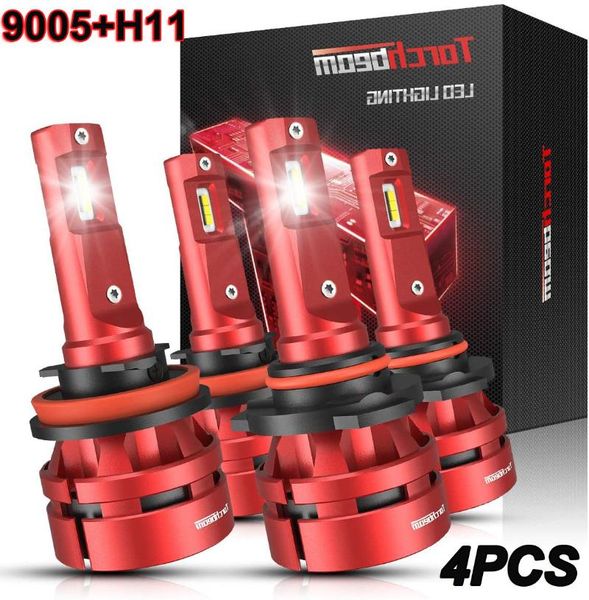 car headlights torchbeam t2 4pcs 9005 h11 led headlight bulb kit high beam low 6500k cool white 200% brightness compact replacement bulbs
car headlights torchbeam t2 4pcs 9005 h11 led headlight bulb kit high beam low 6500k cool white 200% brightness compact replacement bulbs