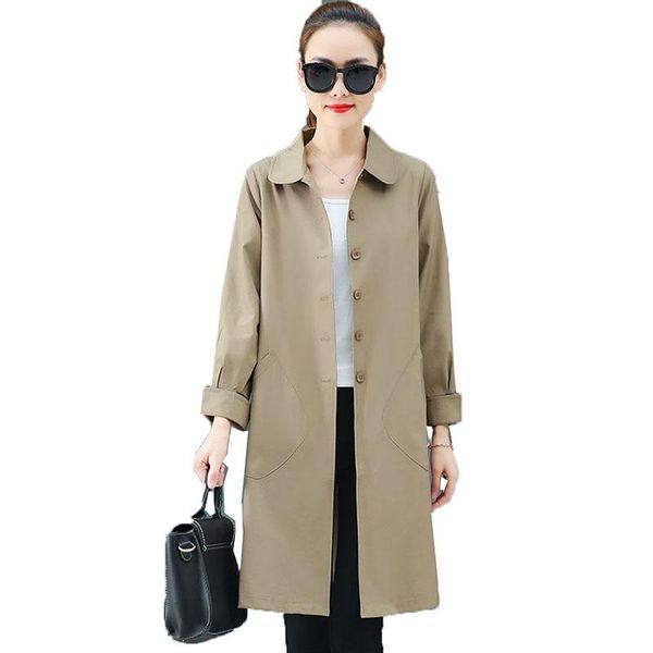 women's trench coats fashion coat mid-length single breasted slim spring autumn khaki female windbreaker outerwear all match, Tan;black
women's trench coats fashion coat mid-length single breasted slim spring autumn khaki female windbreaker outerwear all match, Tan;black