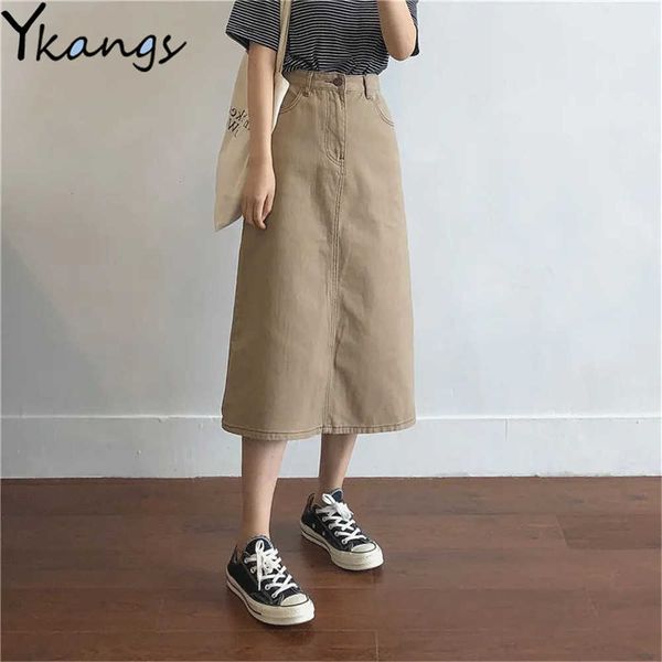 brown vintage long denim skirt plus size 4xl summer high waist pocket zipper jeans skirts women korean style big size streetwear 210619, Black
brown vintage long denim skirt plus size 4xl summer high waist pocket zipper jeans skirts women korean style big size streetwear 210619, Black