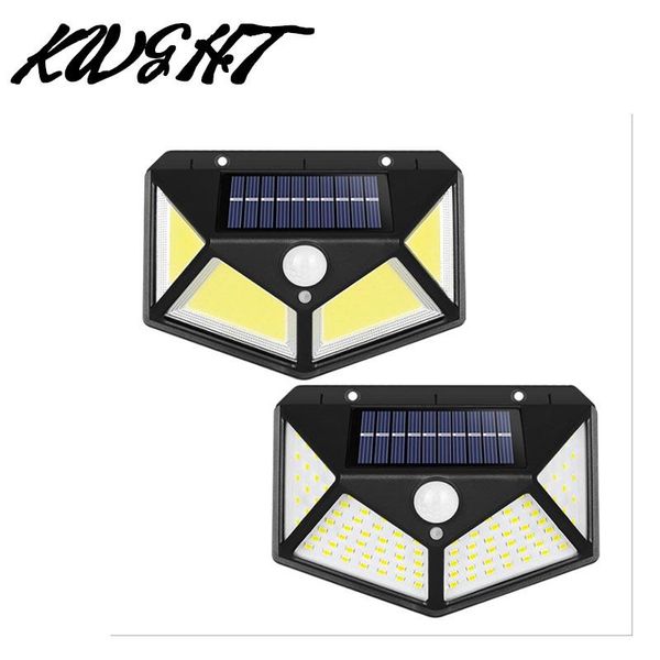 wall lamp solar lights outdoor 100 led 270º motion sensor security power light waterproof