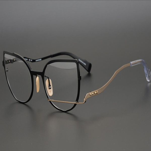 fashion sunglasses frames japanese handmade pure titanium eyeglasses women cat design vintage optical eyewear clear lens prescription myopia, Black
fashion sunglasses frames japanese handmade pure titanium eyeglasses women cat design vintage optical eyewear clear lens prescription myopia, Black