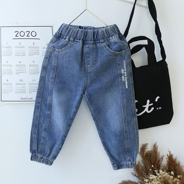 jeans kids fashion spring autumn casual elastic waist denim pants for girls boys loose size:90-130, Blue
jeans kids fashion spring autumn casual elastic waist denim pants for girls boys loose size:90-130, Blue