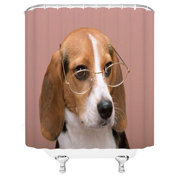 funny dog shower curtain,animal cute pet brown dog with glass decor polyester fabric crutain with 12pcs hooks70 x 70 inch bath
funny dog shower curtain,animal cute pet brown dog with glass decor polyester fabric crutain with 12pcs hooks70 x 70 inch bath