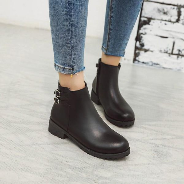 boots oversized women shoes for ladies woman winter buckle side zipper round head, Black
boots oversized women shoes for ladies woman winter buckle side zipper round head, Black