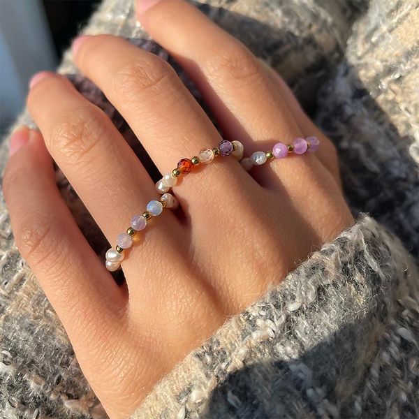 wedding rings fashion colorful crystal freshwater pearl ring handmade elastic rope natural stone beaded korean jewelry 2021, Slivery;golden
wedding rings fashion colorful crystal freshwater pearl ring handmade elastic rope natural stone beaded korean jewelry 2021, Slivery;golden