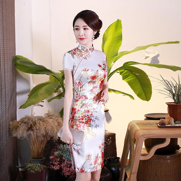 ethnic clothing big size print flower women short slim cheongsam high split chinese traditional dress plus rayon qipao vestidos s-6xl, Red
ethnic clothing big size print flower women short slim cheongsam high split chinese traditional dress plus rayon qipao vestidos s-6xl, Red