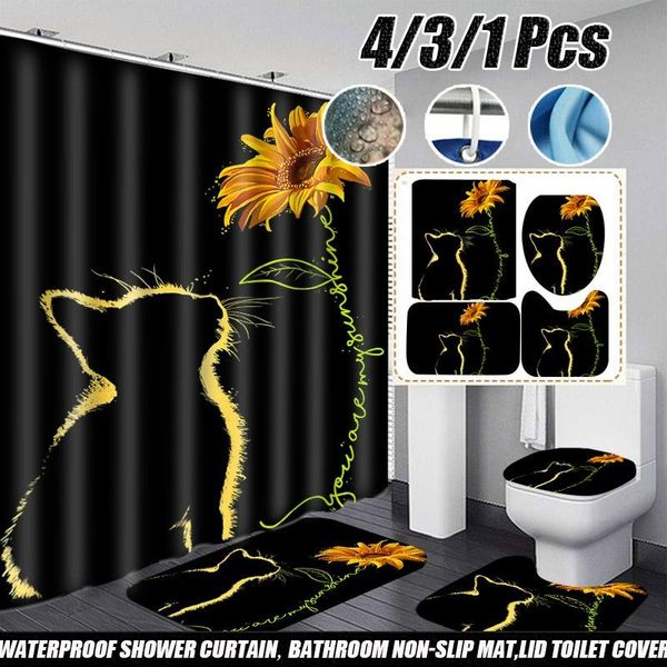 shower curtains sunflower pattern cat print bathroom curtain non-slip mat set durable waterproof and anti-dirty
shower curtains sunflower pattern cat print bathroom curtain non-slip mat set durable waterproof and anti-dirty