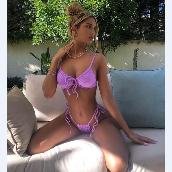 women push up bikini set purple swimwear swimsuit girl high cut bathing suit summer biquini beach wear bikinis black 210520, White;black
women push up bikini set purple swimwear swimsuit girl high cut bathing suit summer biquini beach wear bikinis black 210520, White;black