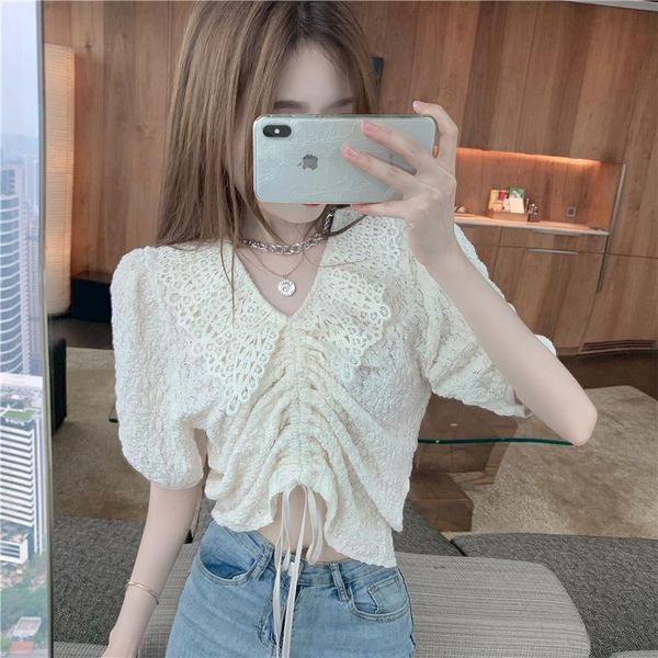 women's t-shirt women lace shirt female clothing sweet lady hollow out many stock t for, White
women's t-shirt women lace shirt female clothing sweet lady hollow out many stock t for, White