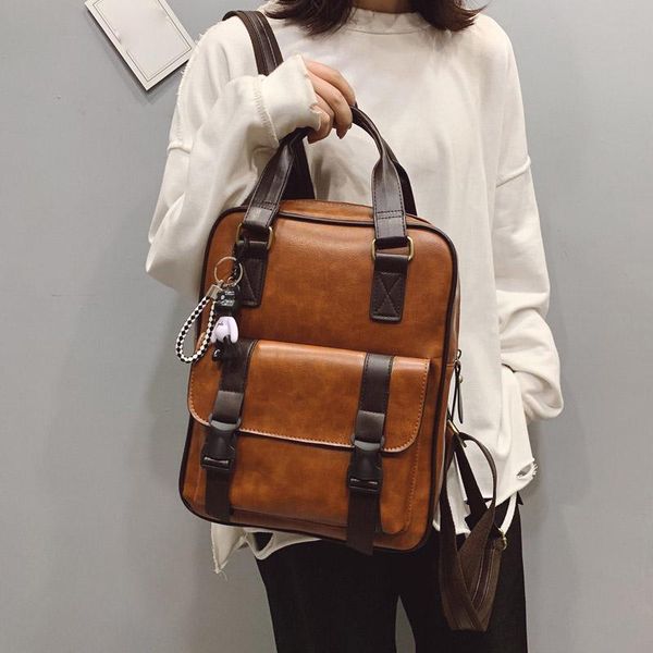 backpack 2021 ashion lady student women men pu leather waterproof teenager school bag travel casual back pack soft handle solid
backpack 2021 ashion lady student women men pu leather waterproof teenager school bag travel casual back pack soft handle solid