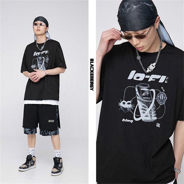 it's not vulgar. 2021 spring new american fashion printed round neck short sleeve oversize men's drop shoulder t-shirt, White;black
it's not vulgar. 2021 spring new american fashion printed round neck short sleeve oversize men's drop shoulder t-shirt, White;black