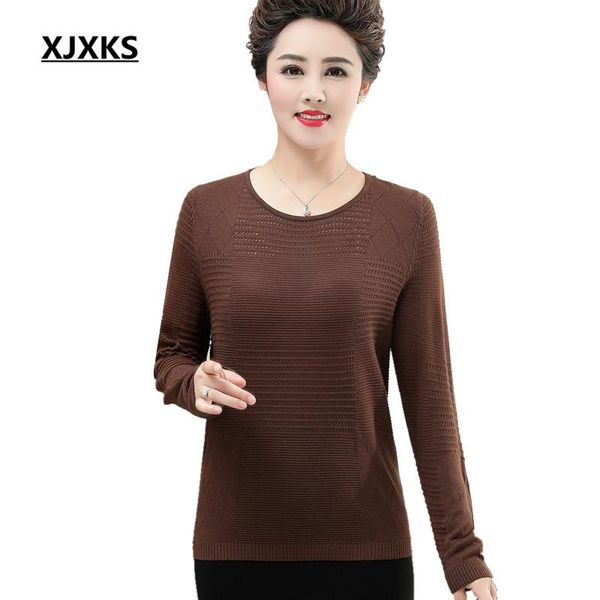 women's sweaters xjxks pure color all-match round neck long sleeve women sweater 2021 autumn winter wool knitted pullover, White;black
women's sweaters xjxks pure color all-match round neck long sleeve women sweater 2021 autumn winter wool knitted pullover, White;black