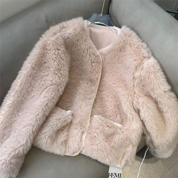 women's fur & faux 2021 winter coat jacket women long sleeve covered botton pocket thick warm plush overcoat outwear pink, Black
women's fur & faux 2021 winter coat jacket women long sleeve covered botton pocket thick warm plush overcoat outwear pink, Black
