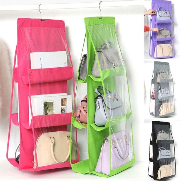 storage bags non-woven handbag bag double sides 6 layer hanging transparent tote organizer wardrobe accessories
storage bags non-woven handbag bag double sides 6 layer hanging transparent tote organizer wardrobe accessories