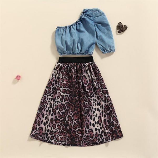 clothing sets 2-7 years old baby girls summer outfits leopard print fold one shoulder + skirt set toddlers casual 2pcs clothes, White
clothing sets 2-7 years old baby girls summer outfits leopard print fold one shoulder + skirt set toddlers casual 2pcs clothes, White