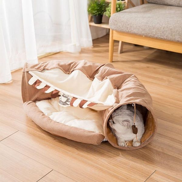 tunnel bed with mat collapsible 2 way tube interactive hideout play toys drop cat beds & furniture
tunnel bed with mat collapsible 2 way tube interactive hideout play toys drop cat beds & furniture