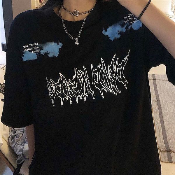 qweek for women summer 2021 harajuku tshirt oversize korean fashion short sleeve casual tee shirt print goth loose top, White
qweek for women summer 2021 harajuku tshirt oversize korean fashion short sleeve casual tee shirt print goth loose top, White