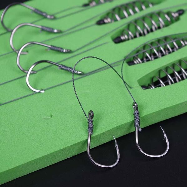 pcs/set double-hook fishing line steel barbed carp hooks bait feeder accessories &t8
pcs/set double-hook fishing line steel barbed carp hooks bait feeder accessories &t8