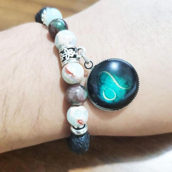 charm bracelets vintage constellation bracelet black lava rock stone stretch handmade nature beaded bangle for women girls, Golden;silver
charm bracelets vintage constellation bracelet black lava rock stone stretch handmade nature beaded bangle for women girls, Golden;silver