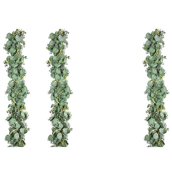 decorative flowers & wreaths artificial eucalyptus leaves garland, 6.5ft fake greenery frosted vine for wedding table runner mantel home dec
decorative flowers & wreaths artificial eucalyptus leaves garland, 6.5ft fake greenery frosted vine for wedding table runner mantel home dec
