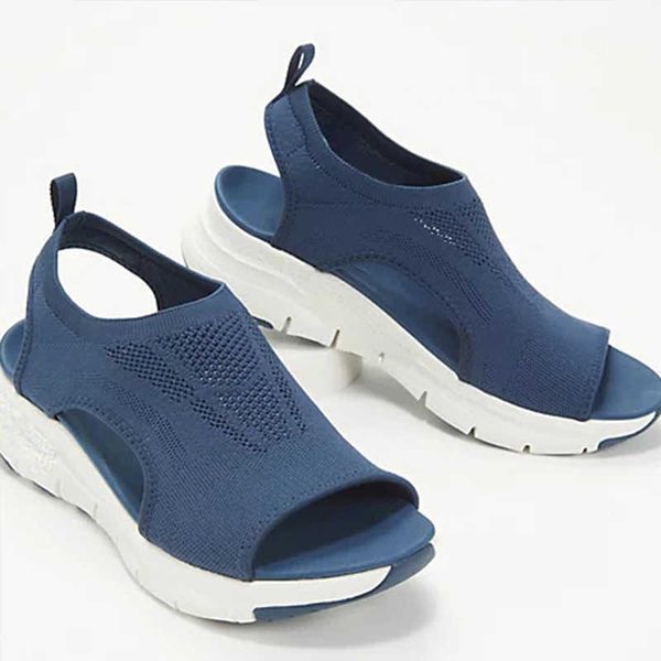 casual shoes women sandals mesh korean style wedge solid color platform slip-on female sandalias soft thick bottom mujer y0721, Black
casual shoes women sandals mesh korean style wedge solid color platform slip-on female sandalias soft thick bottom mujer y0721, Black