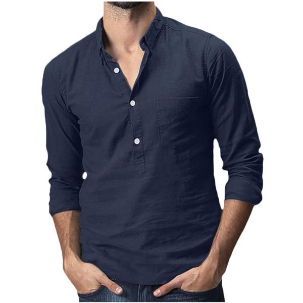 men's casual shirts summer t-shirt baggy cotton linen solid pocket long sleeve turn-down collar t-shirts harajuku shirt, White;black
men's casual shirts summer t-shirt baggy cotton linen solid pocket long sleeve turn-down collar t-shirts harajuku shirt, White;black