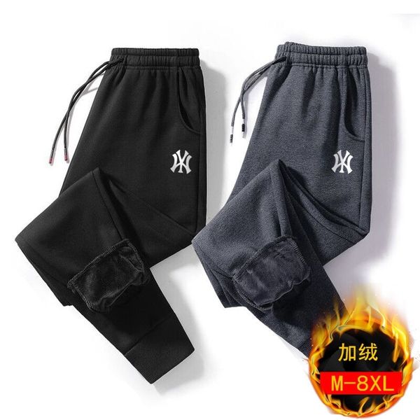 2021 winter plush thickened men's casual pants leggings sportswear oversized loose guard men, White;black
2021 winter plush thickened men's casual pants leggings sportswear oversized loose guard men, White;black