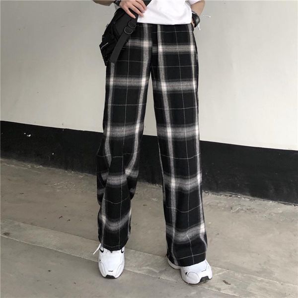 spring harajuku trousers retro black white plaid women's pants korean female oversized straight casual sweatpants & capris
spring harajuku trousers retro black white plaid women's pants korean female oversized straight casual sweatpants & capris