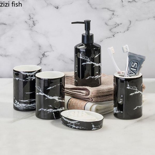 bath accessory set imitation marble ceramic bathroom accessories 5pcs/set portable soap dispenser toothbrush holder mouthwash cup supplies
bath accessory set imitation marble ceramic bathroom accessories 5pcs/set portable soap dispenser toothbrush holder mouthwash cup supplies
