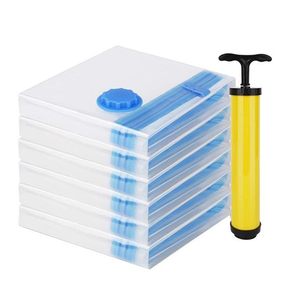 hanging baskets 6 pack jumbo reusable space saver vacuum seal storage bags with hand pump--works any cleaner,compression f
hanging baskets 6 pack jumbo reusable space saver vacuum seal storage bags with hand pump--works any cleaner,compression f