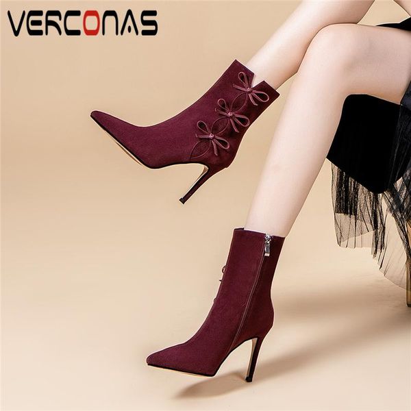 boots verconas fashion autumn winter women ankle butterfly-knot shoes woman party office kid suede high heels zipper, Black
boots verconas fashion autumn winter women ankle butterfly-knot shoes woman party office kid suede high heels zipper, Black