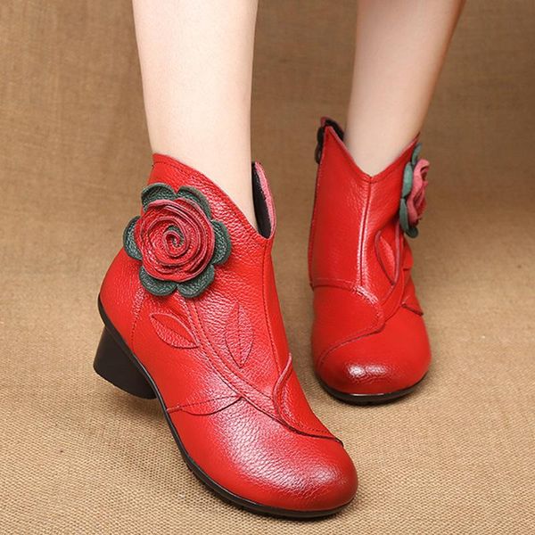 boots autumn winter genuine leather women shoes women's ankle high heels handmade flowers fluff warm woman, Black
boots autumn winter genuine leather women shoes women's ankle high heels handmade flowers fluff warm woman, Black