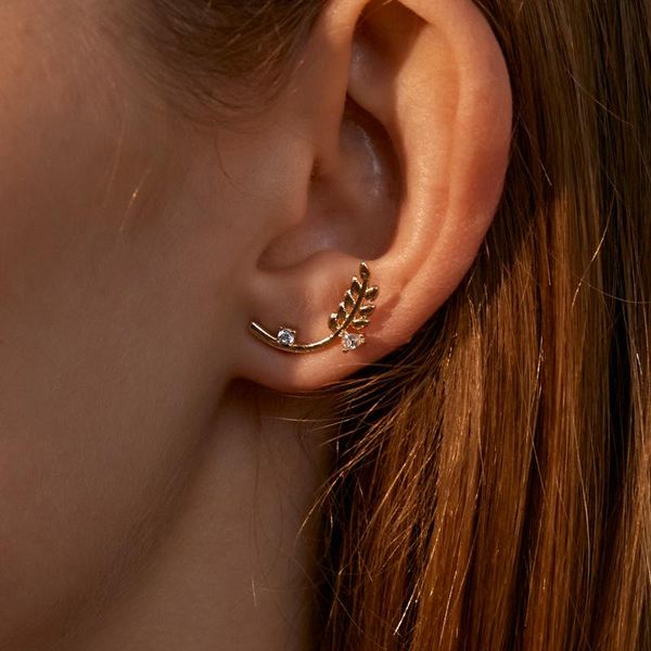 stud ear of wheat earrings for women cz zircon crystal leaf climber jewelry gold silver vintage piercing earring gift, Golden;silver
stud ear of wheat earrings for women cz zircon crystal leaf climber jewelry gold silver vintage piercing earring gift, Golden;silver