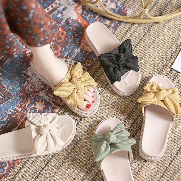 flat shoes female woman's slippers slides butterfly-knot low fashion platform 2021 summer soft luxury pu basic ru, Black 
flat shoes female woman's slippers slides butterfly-knot low fashion platform 2021 summer soft luxury pu basic ru, Black