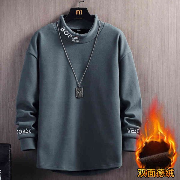 long sved t-shirt autumn and winter plush thickened de cashmere bottomed shirt men's 2021 new half high collar inner garment, Black
long sved t-shirt autumn and winter plush thickened de cashmere bottomed shirt men's 2021 new half high collar inner garment, Black