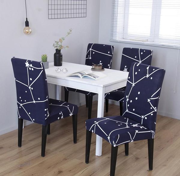 chair covers spandex polyester stretch cover stars heart stripe geometric pattern seat anti-dirty universal for dining banquet