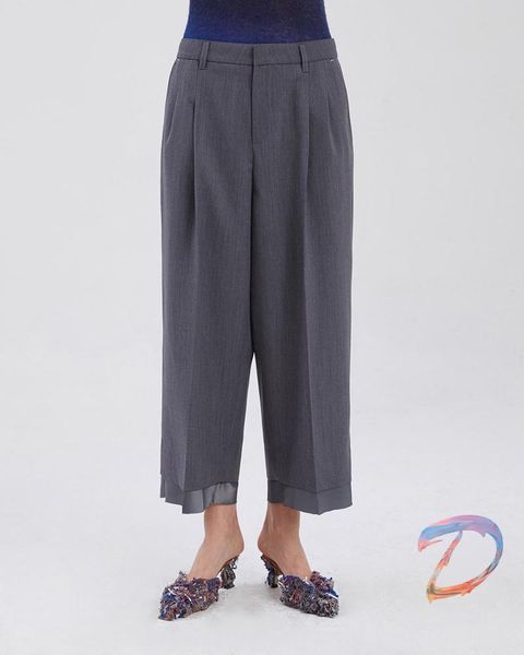 men's pants oversize adererror ladies stitching casual suit korean simple style women's wide leg trousers, Black
men's pants oversize adererror ladies stitching casual suit korean simple style women's wide leg trousers, Black