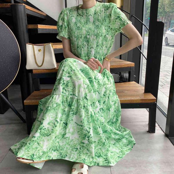 korean summer elegant holiday style small fresh tender green o-neck fold design loose puff sleeve robe dress women 16w829 210510, Black;gray
korean summer elegant holiday style small fresh tender green o-neck fold design loose puff sleeve robe dress women 16w829 210510, Black;gray