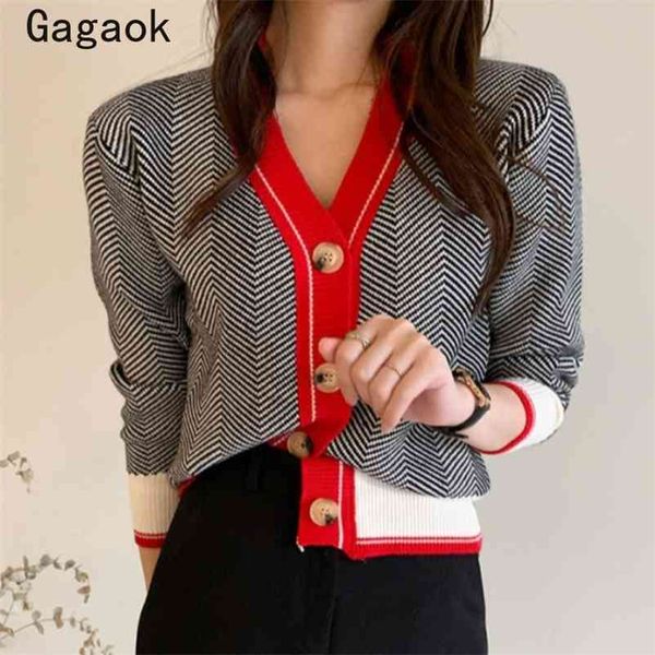 fashion autumn v-neck single breasted short herringbone pattern cardigans women looaw casual sweaters retro wild 210531, White
fashion autumn v-neck single breasted short herringbone pattern cardigans women looaw casual sweaters retro wild 210531, White