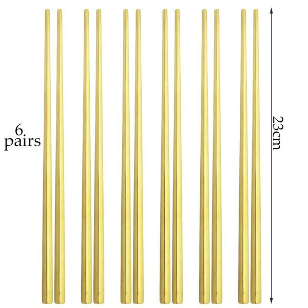 chopsticks 6 pair dinnerware 304 stainless steel metal chop sticks tableware gold multicolor party home festival supplies set
chopsticks 6 pair dinnerware 304 stainless steel metal chop sticks tableware gold multicolor party home festival supplies set
