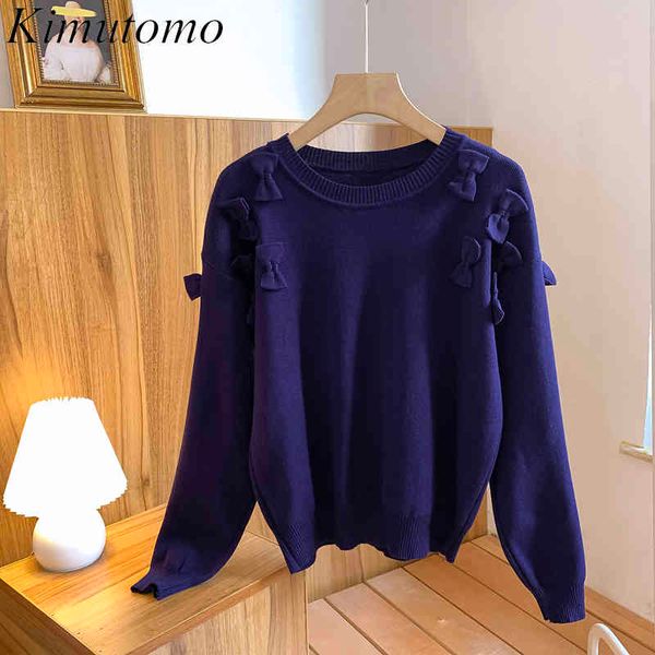 kimutomo sweet girls sweater spring autumn korea chic female o-neck bow solid long sleeve pullovers knitwear fashion 210521, White;black
kimutomo sweet girls sweater spring autumn korea chic female o-neck bow solid long sleeve pullovers knitwear fashion 210521, White;black