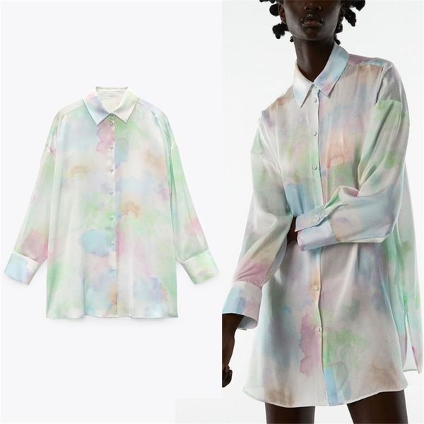 tie dye shirt women long sleeve vintage summer shirts fashion side vents button up loose female elegant blouses 210524, White
tie dye shirt women long sleeve vintage summer shirts fashion side vents button up loose female elegant blouses 210524, White