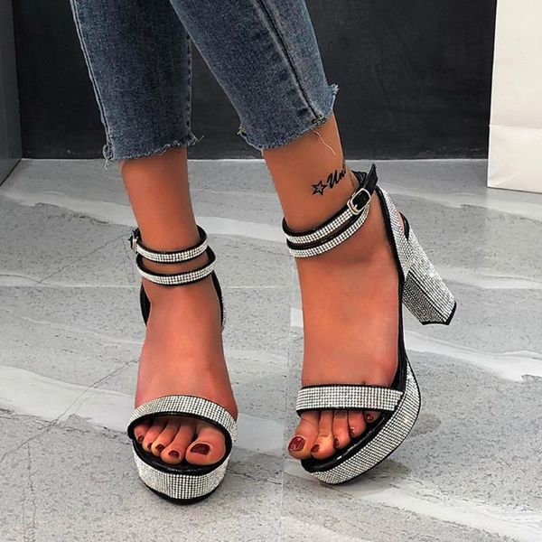 rhinestone sandals women party shoes women's ladies fashion casual open toe crystal platforms high heel #g3, Black
rhinestone sandals women party shoes women's ladies fashion casual open toe crystal platforms high heel #g3, Black