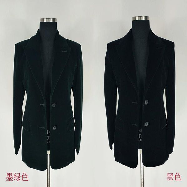 women's suits & blazers high-quality gold velvet small suit women slim long fashion commuter casual solid color jacket, White;black
women's suits & blazers high-quality gold velvet small suit women slim long fashion commuter casual solid color jacket, White;black