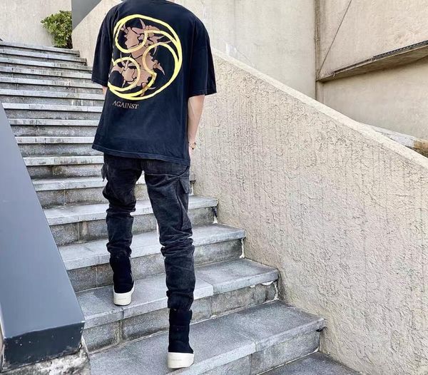 men's pants askyurself military cloth high street retrostreet fashion spring and autumn drawstring zipper overalls, Black
men's pants askyurself military cloth high street retrostreet fashion spring and autumn drawstring zipper overalls, Black
