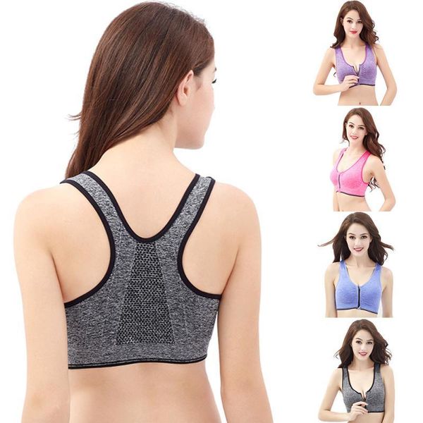 gym clothing women sport bra zip front sports bras wireless post active yoga, White;black
gym clothing women sport bra zip front sports bras wireless post active yoga, White;black