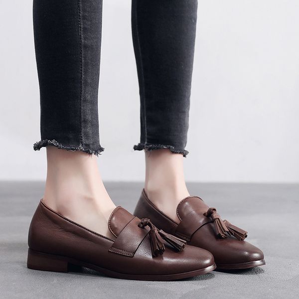 tassel genuine leather shoes women spring slip on oxford leather shoes 2021 new female casual sneakers comfortable oxford, Black
tassel genuine leather shoes women spring slip on oxford leather shoes 2021 new female casual sneakers comfortable oxford, Black