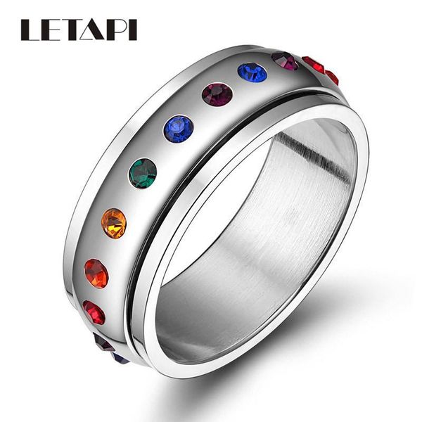 cluster rings letapi 2021 fashion rotating spinner ring for women rainbow crystal silver color stainless steel wedding wholesale, Golden;silver
cluster rings letapi 2021 fashion rotating spinner ring for women rainbow crystal silver color stainless steel wedding wholesale, Golden;silver