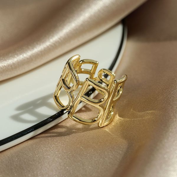 aaa designer jewelry high level exaggeration net red personality temperament design hand decoration fashion creative letter openable ring, Silver 
aaa designer jewelry high level exaggeration net red personality temperament design hand decoration fashion creative letter openable ring, Silver