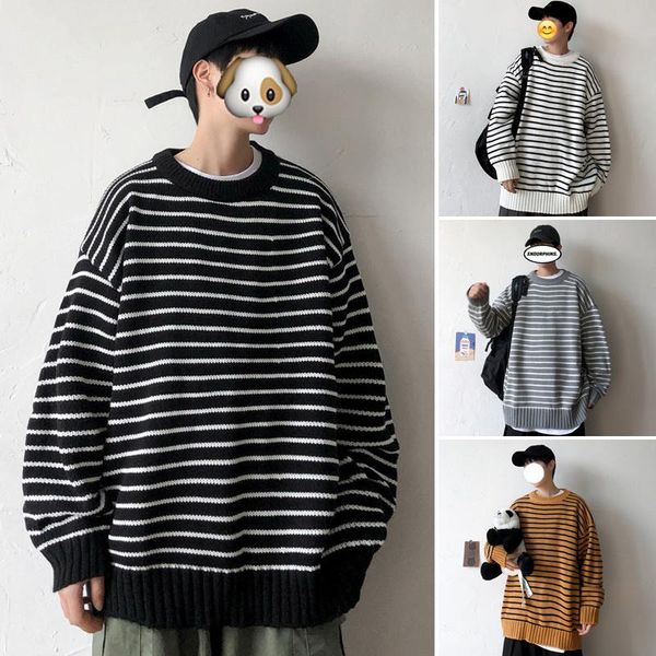 men's sweaters autumn winter striped sweater warm fashion casual knitted pullover men korean loose o-neck knit mens clothes -2xl, White;black
men's sweaters autumn winter striped sweater warm fashion casual knitted pullover men korean loose o-neck knit mens clothes -2xl, White;black